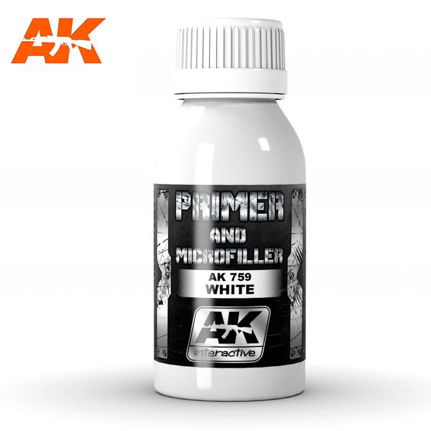 AK Interactive White Primer And Microfiller 100 ml