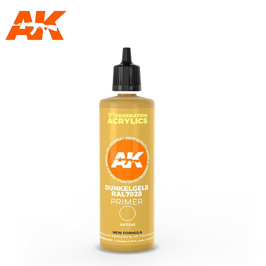 AK Interactive 3rd Gen Dark Yellow Primer (100 ml)