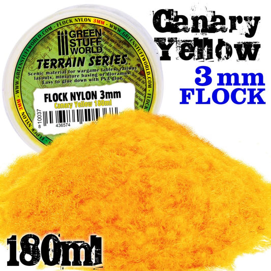 Static Grass Flock 3 mm - Canary Yellow - 180 ml