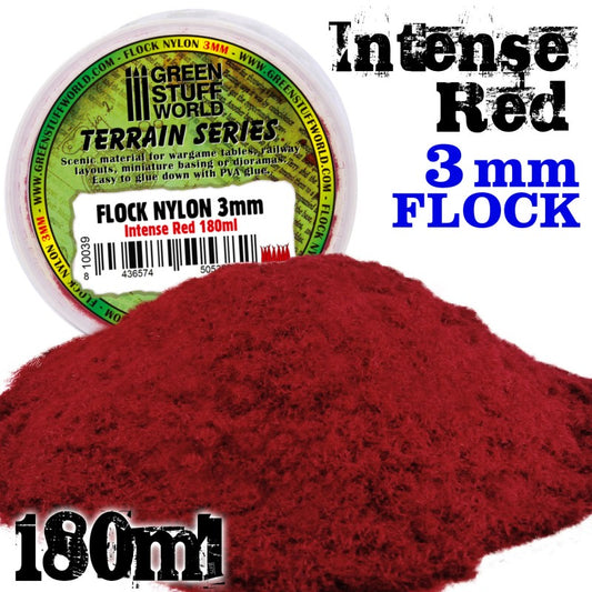 Static Grass Flock 3 mm - Intense Red - 180 ml